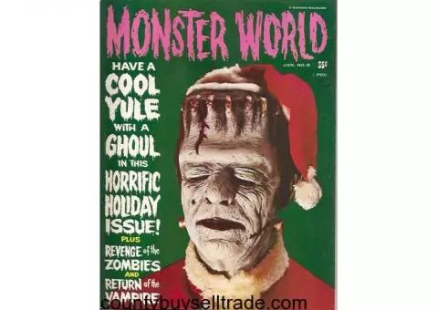 Original 1965 Magazine MONSTER WORLD