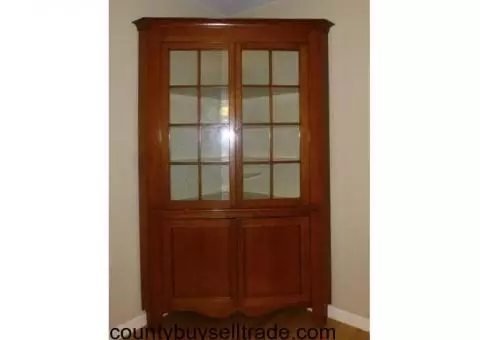 Circa 1820 Cherry Corner Cabinet